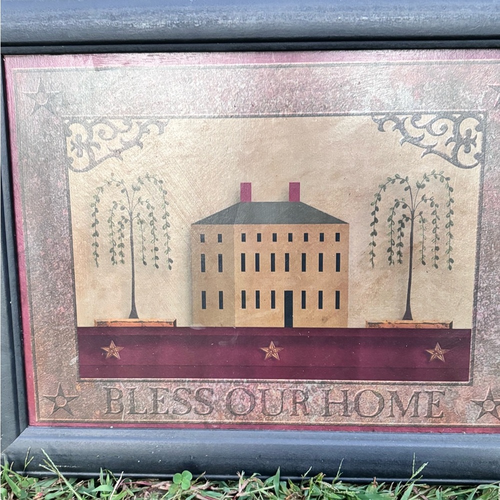 15” x 19” Primitive Bless Our Home Sign